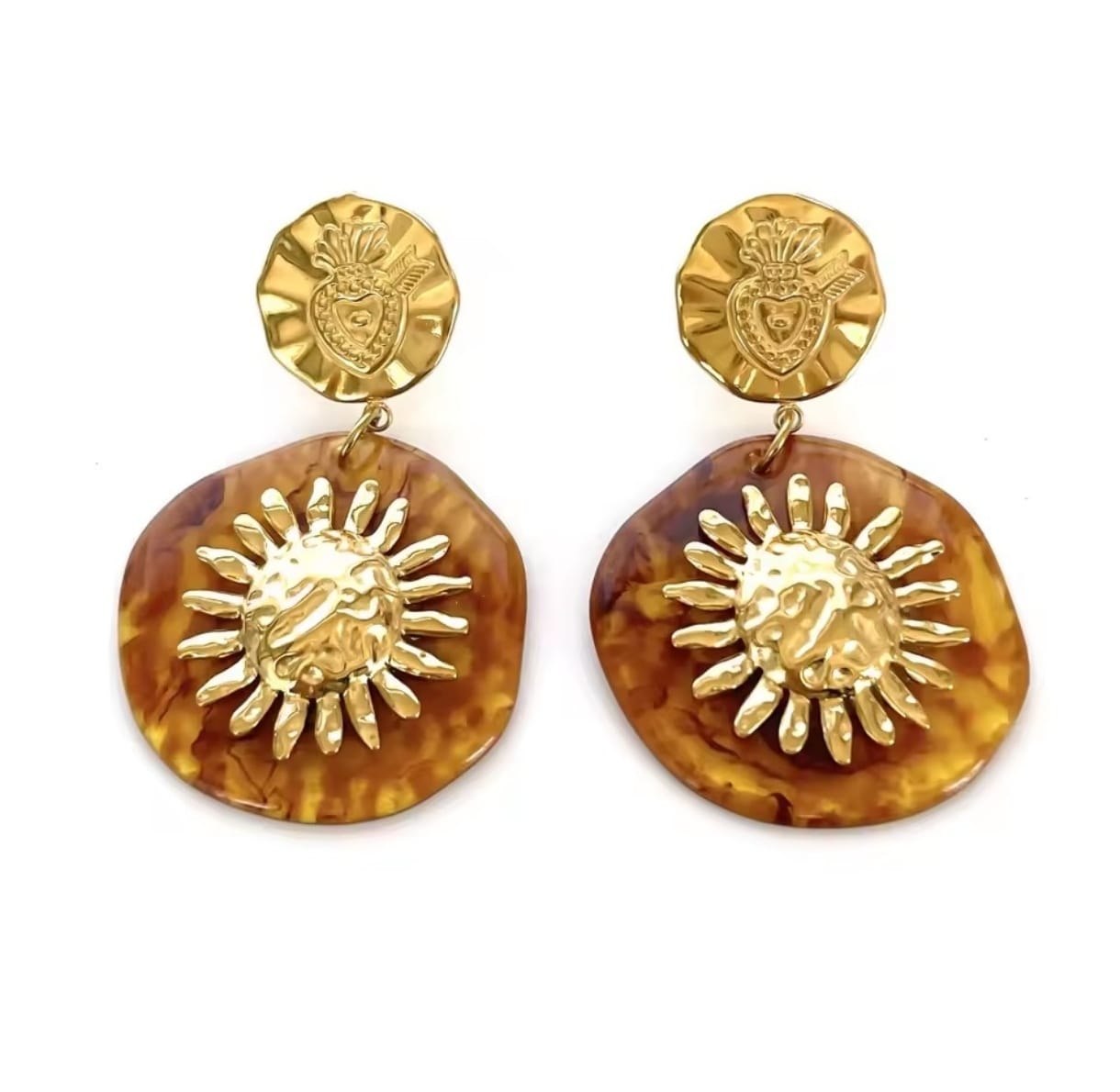 Boucles d'oreilles Ambre