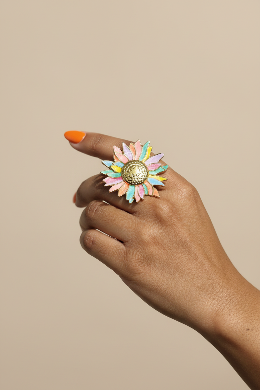Bague sur mannequin de profil